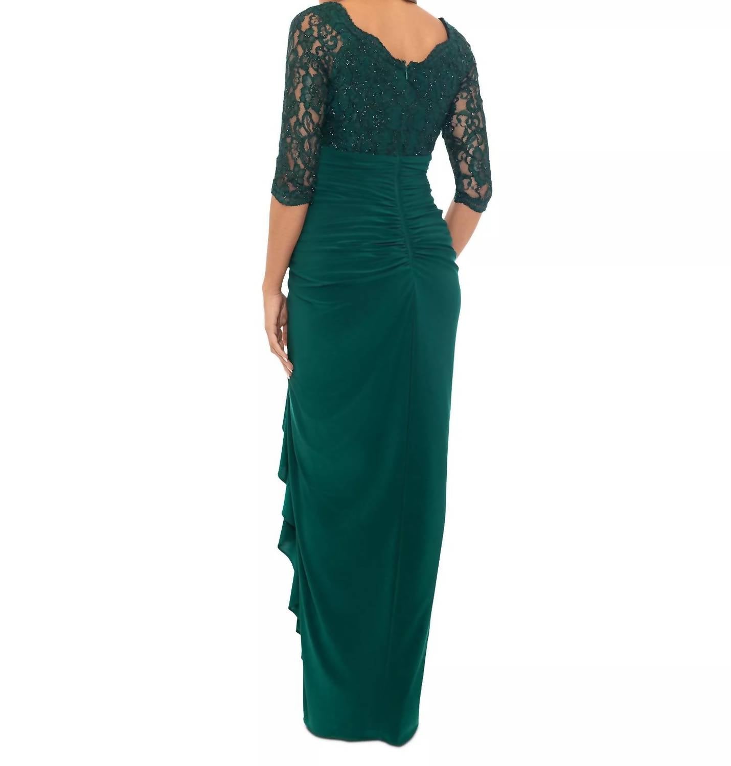Betsy & Adam - Scoop-neck Three Quarter Sleeve Sheath Dress