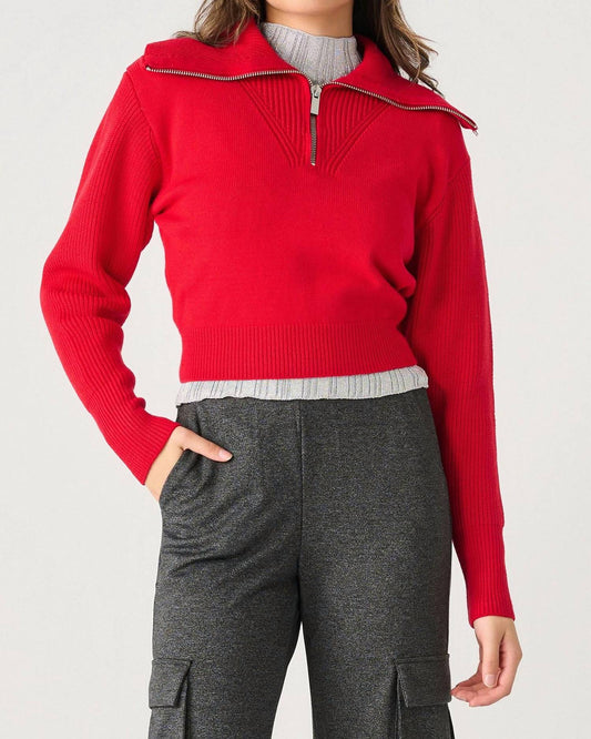 Dex - Half Zip Textured Sweater