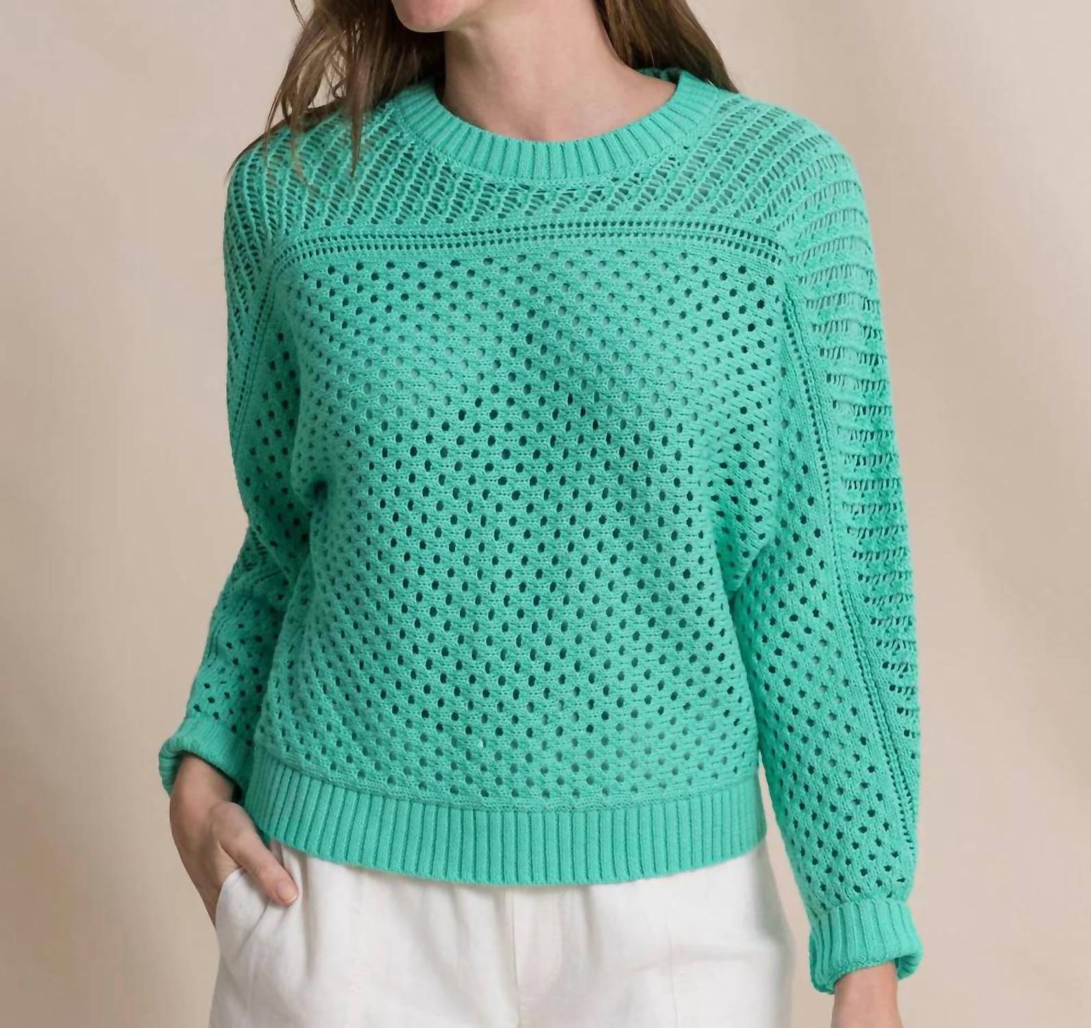 Southern Tide - Ophelia Long Sleeve Open Stitch Sweater