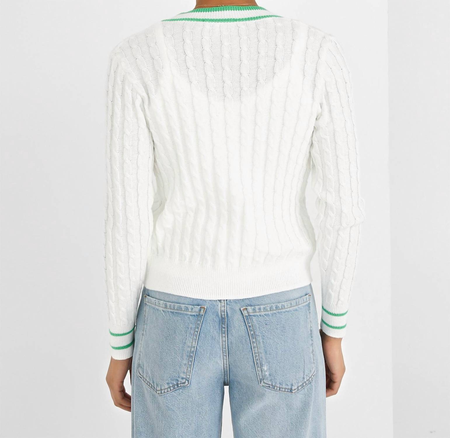 J. Society - Cable Varsity Cardigan