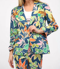 Fate By Lfd - Tropical Print Satin Blazer