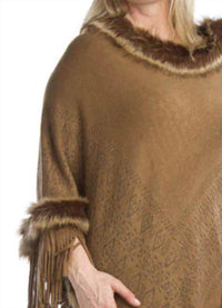 Papillon - Fur Trimmed Poncho