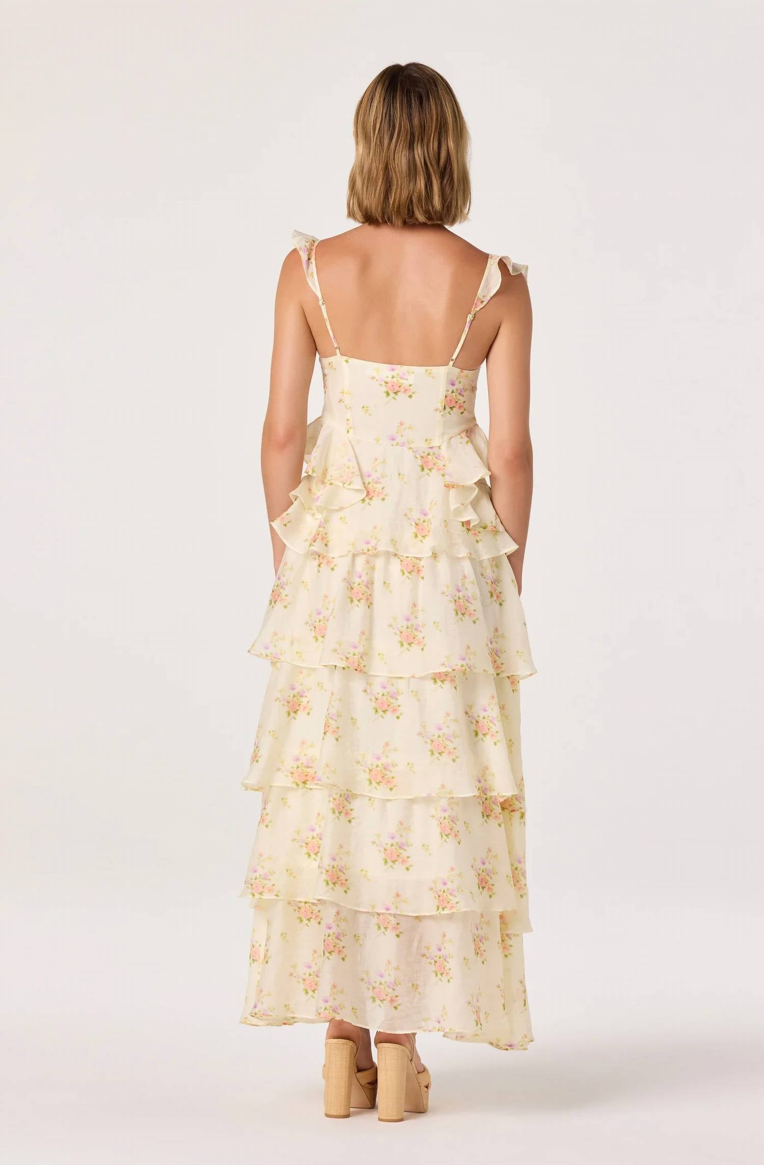 Astr - Women's Adessa Floral Ruffle Tiered Maxi Dress