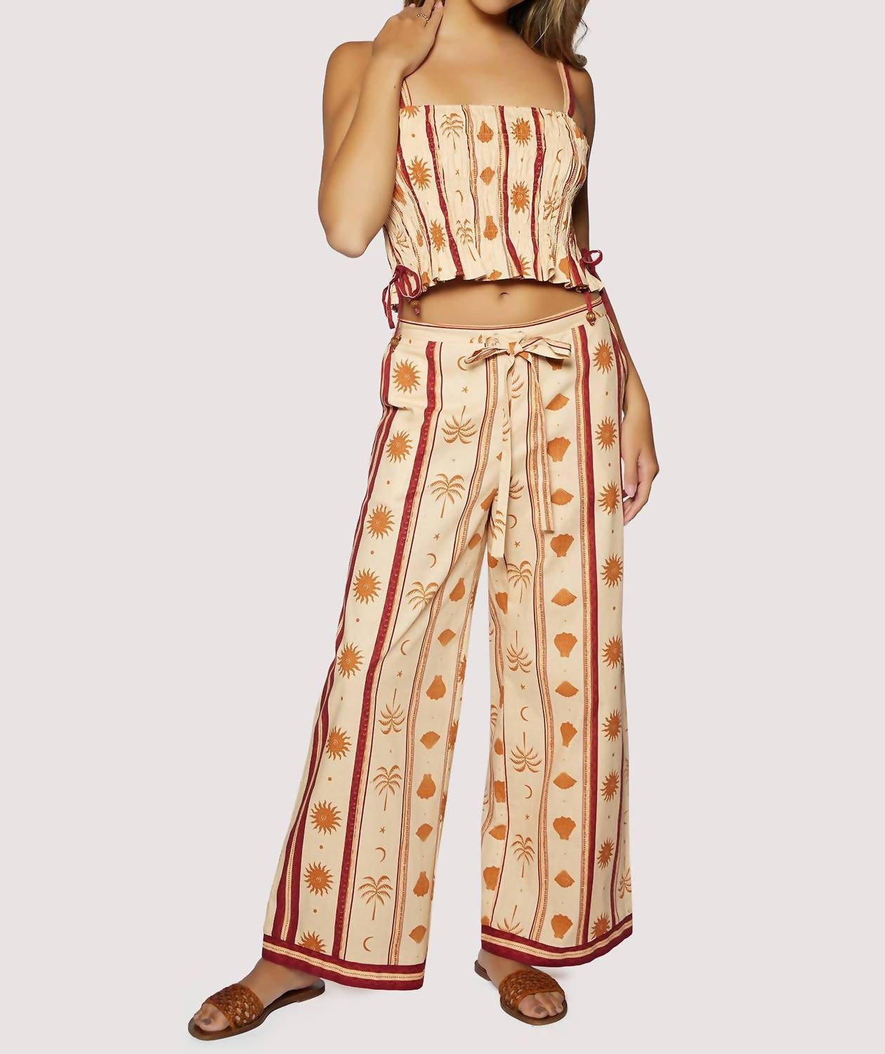 Lost + Wander - Coral Faire Pants