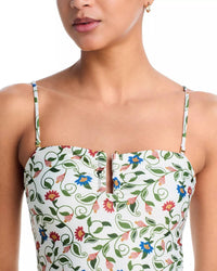 Farm Rio - Flora Tile Bandeau One Piece Swimsuit