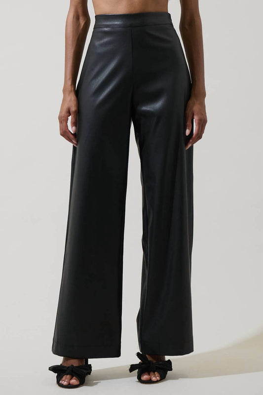 Sugarlips - Anisa Leather Bern Wide-leg Pants