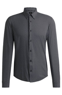 Hugo Boss - Slim Fit Technical Stretch Monogram Shirt