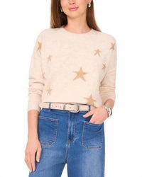 Vince Camuto - Star Pattern Crewneck Sweater