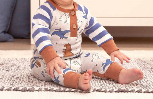 Tesa Babe - Baby Boy Dinosaurs Long Sleeve Romper