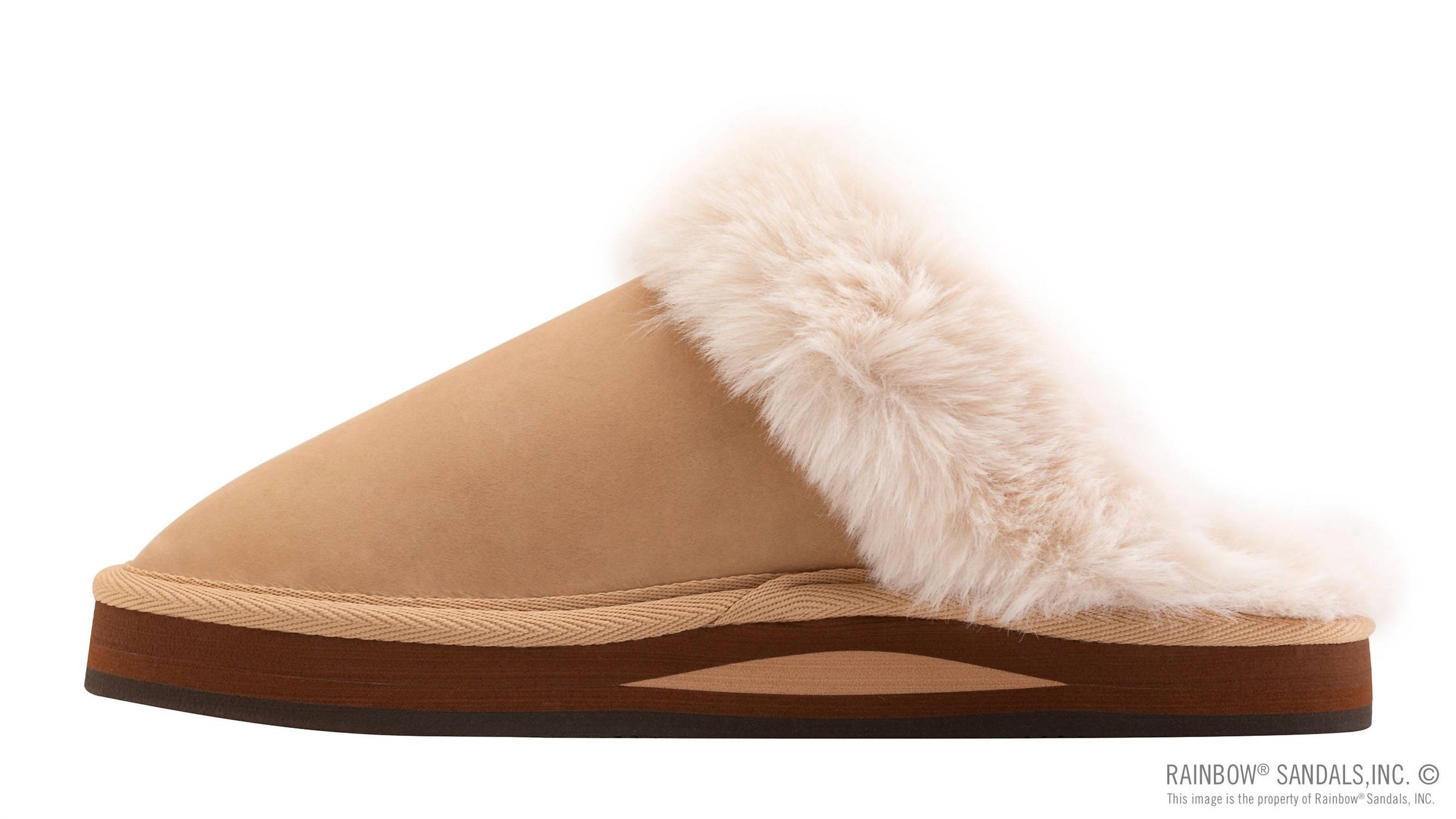 RAINBOW SANDALS Women’s Sunset Snugs Slippers in sierra brown - women's shoe - detail view
