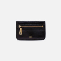 HOBO Women's Jill Mini Card Case in black - men's accessory - detail view
