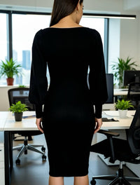 Tahari - Ribbed Knit Sweater Dress