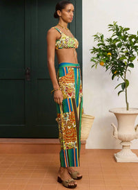 Alemais - Charlie Straight Leg Cropped Culotte Pant