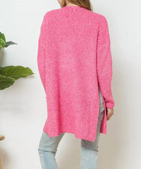 RIBBED-KNIT OPEN-FRONT CARDIGAN