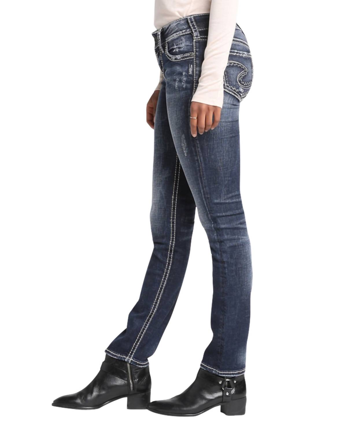 Silver Jeans Co - Suki Mid Rise Straight Leg Jeans