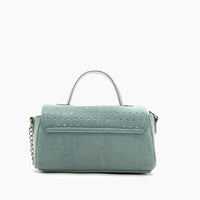 Like Dreams - Women's Beagle Studded Denim Crossbody Bag