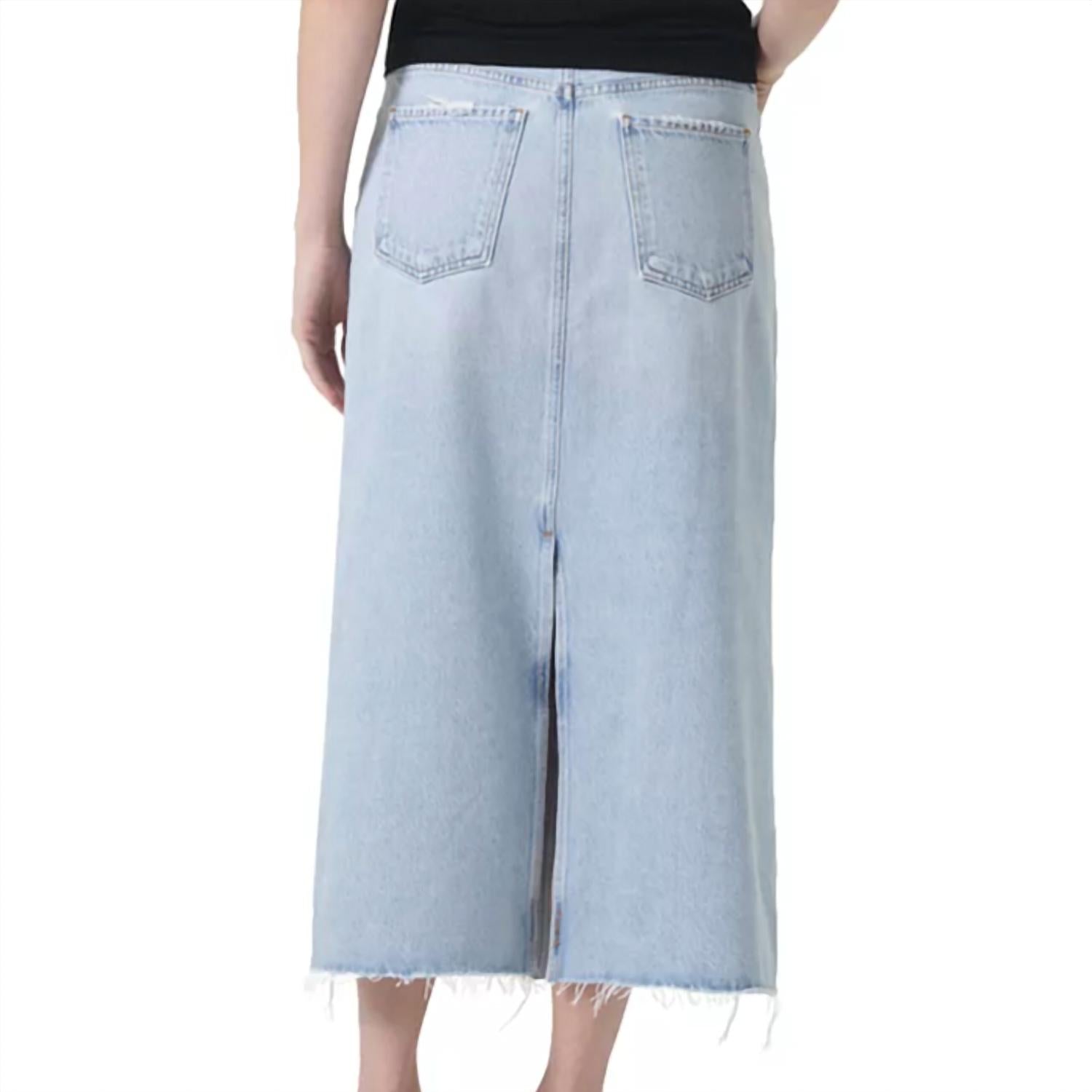 AGOLDE Women's Della Skirt in practice - women's skirt - detail view