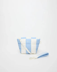 VEE Collective Women's Porter Clutch Bag in cerulean marshmallow stripes - women's bag - alternate view