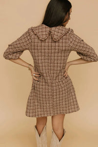 Polagram - Plaid Peter Pan Collar Dress