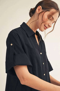 Jodifl - Women's Button Down Midi Dress