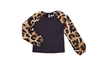 Mia - Girls' Leopard Chiffon Sleeve Top