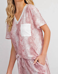 143 Story - Snake Skin Pocket Top