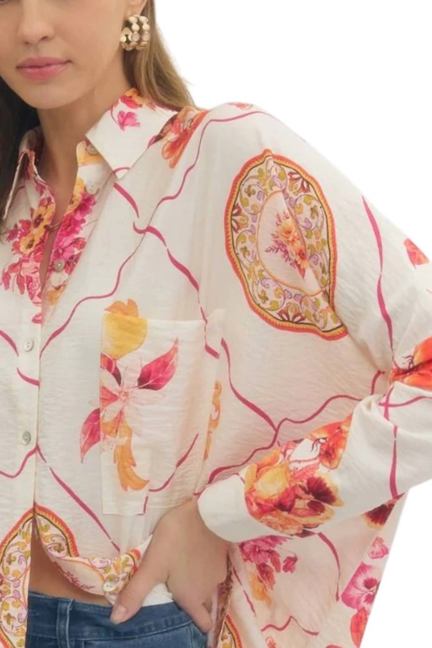 Entro - Long Sleeve Button Down Haruki Top