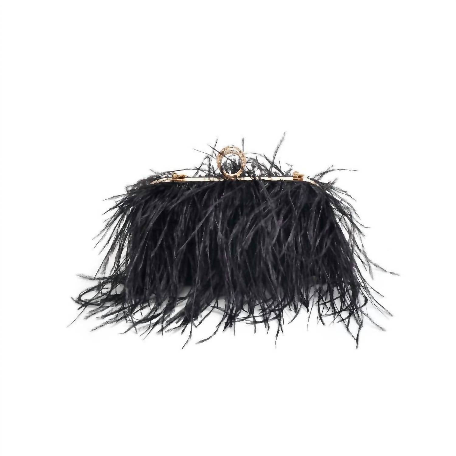 Moda Luxe - Women's Harlow Feather Evening Bag