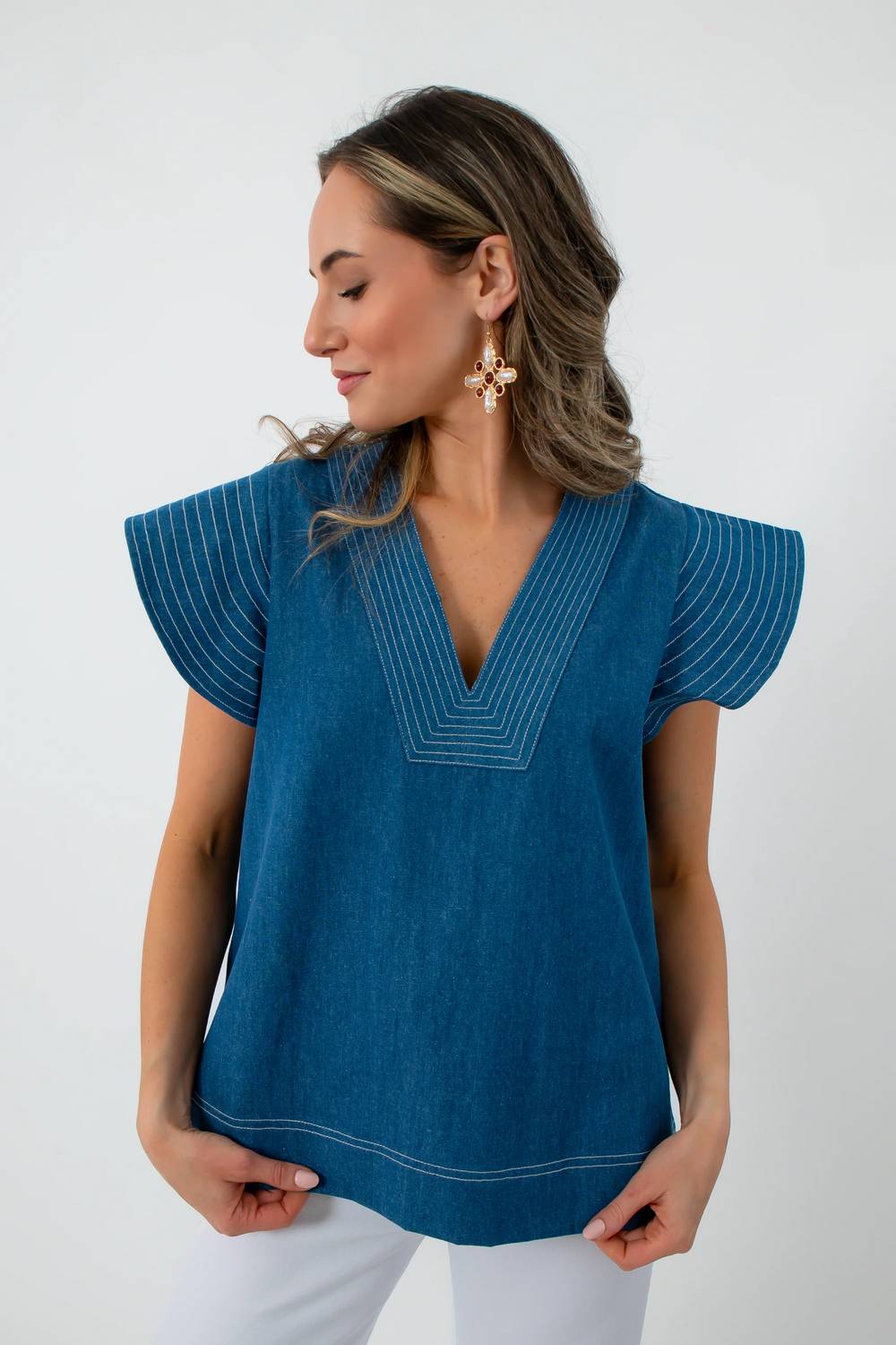 Thml - Twill Short Sleeve Top