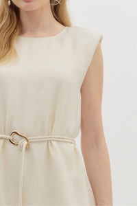 Entro - Belted Midi Shift Dress
