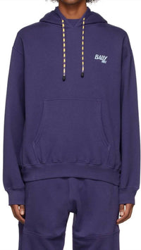 BALLY Unisex Hike Organic Cotton Hooded Sweatshirt in purple - men's shirt