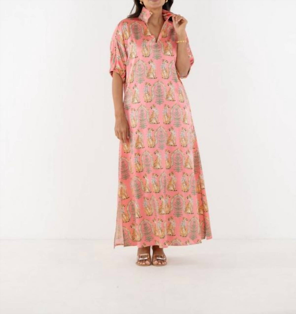 Emily McCarthy Poppy Maxi Dress in coral - women's dress