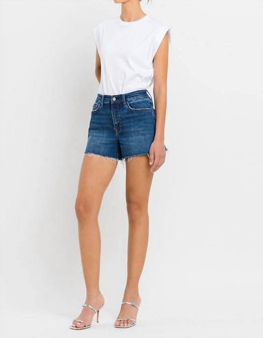 Vervet By Flying Monkey - High Rise Slit Raw Hem A-line Shorts