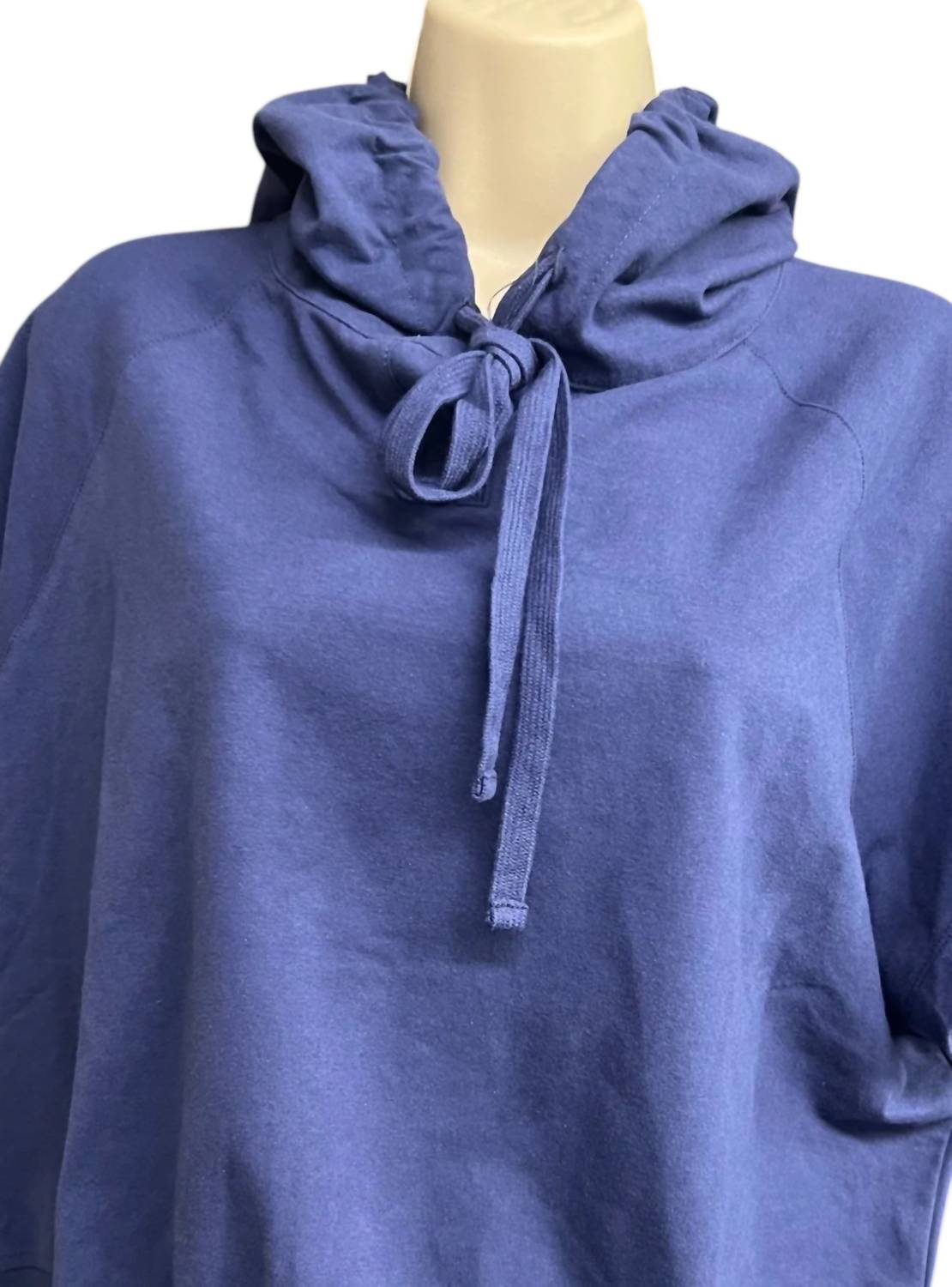 RAE MODE Women's Cloud Nine Cropped Hoodie in navy blue - women's top - alternate view