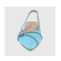 Journee Collection - Women's Rebbel Formal Satin Sparkle Slingback Flats