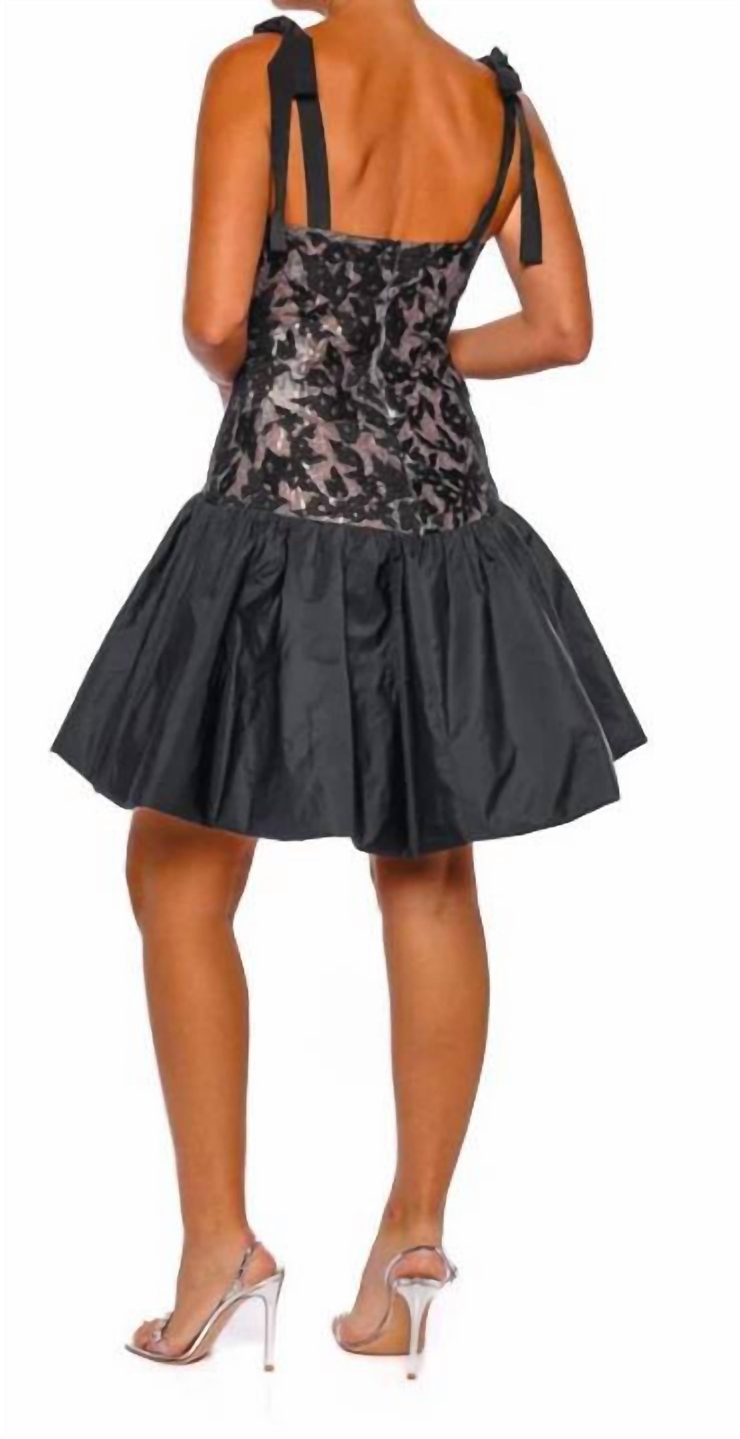 Silvia Tcherassi - Marguerite Black Tie Mini Dress