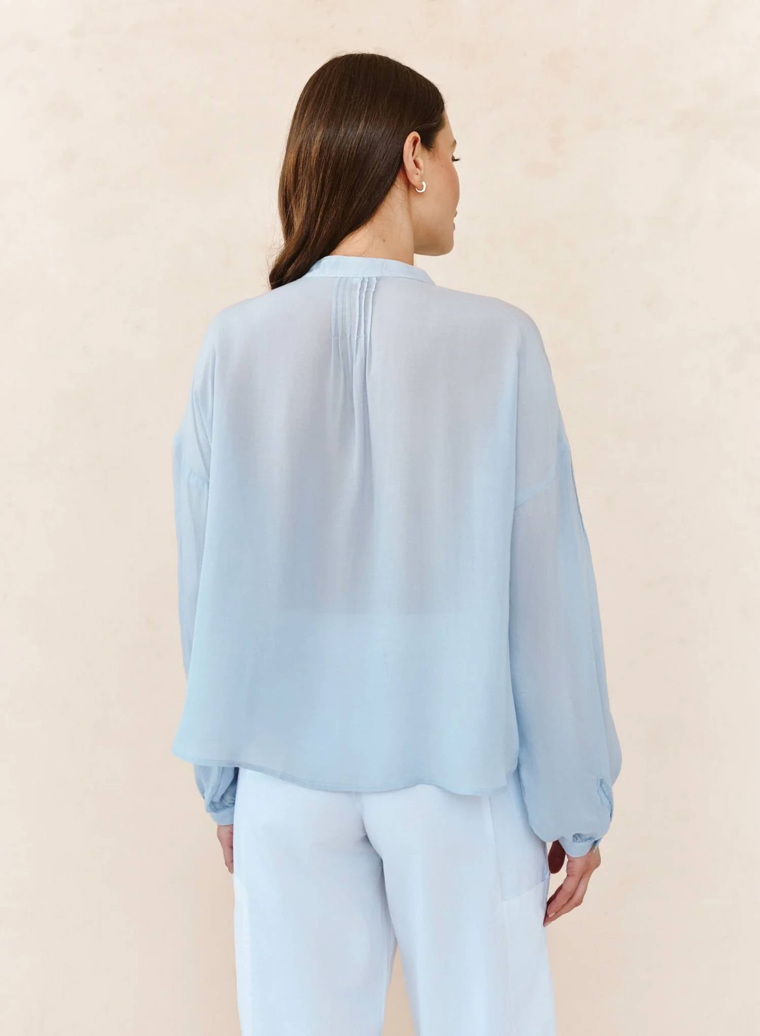 Bella Dahl - Long Sleeve Drop Shoulder Pintuck Shirt