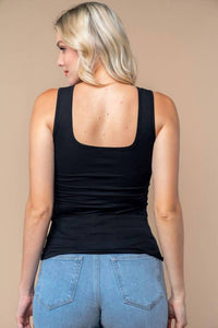 White Birch - Sleeveless Solid Knit Top
