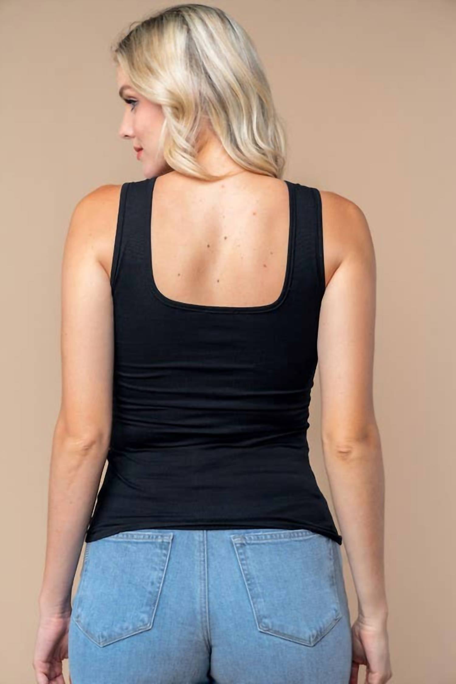 White Birch - Sleeveless Solid Knit Top
