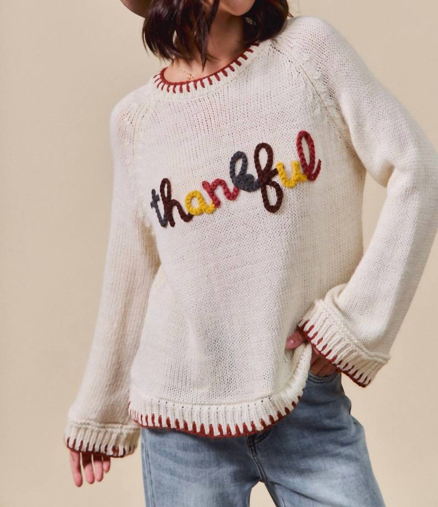 So Me - Thankful Long Sleeves Sweater