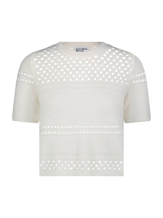 Matthew Bruch - Women's Stripped Mesh Boxy T-shirt