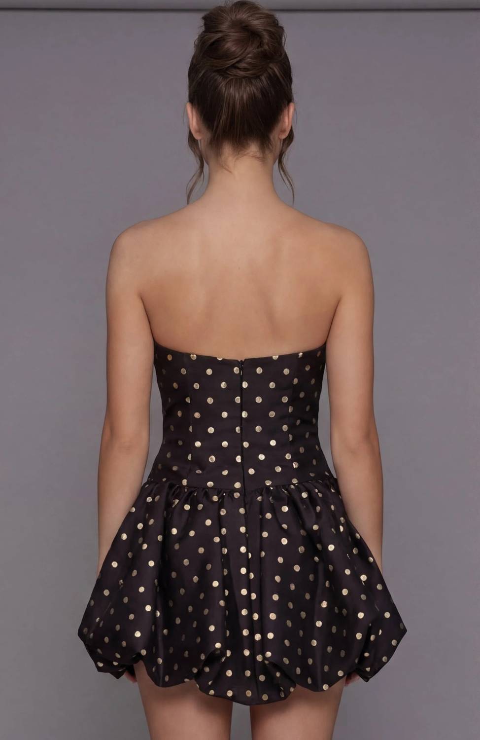Jovani - Maddie Strapless Bubble Mini Dress