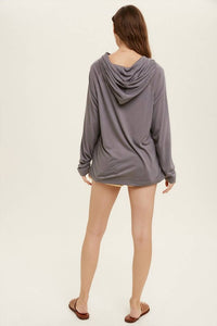 Wishlist - Semi Sheer Knit Hoodie