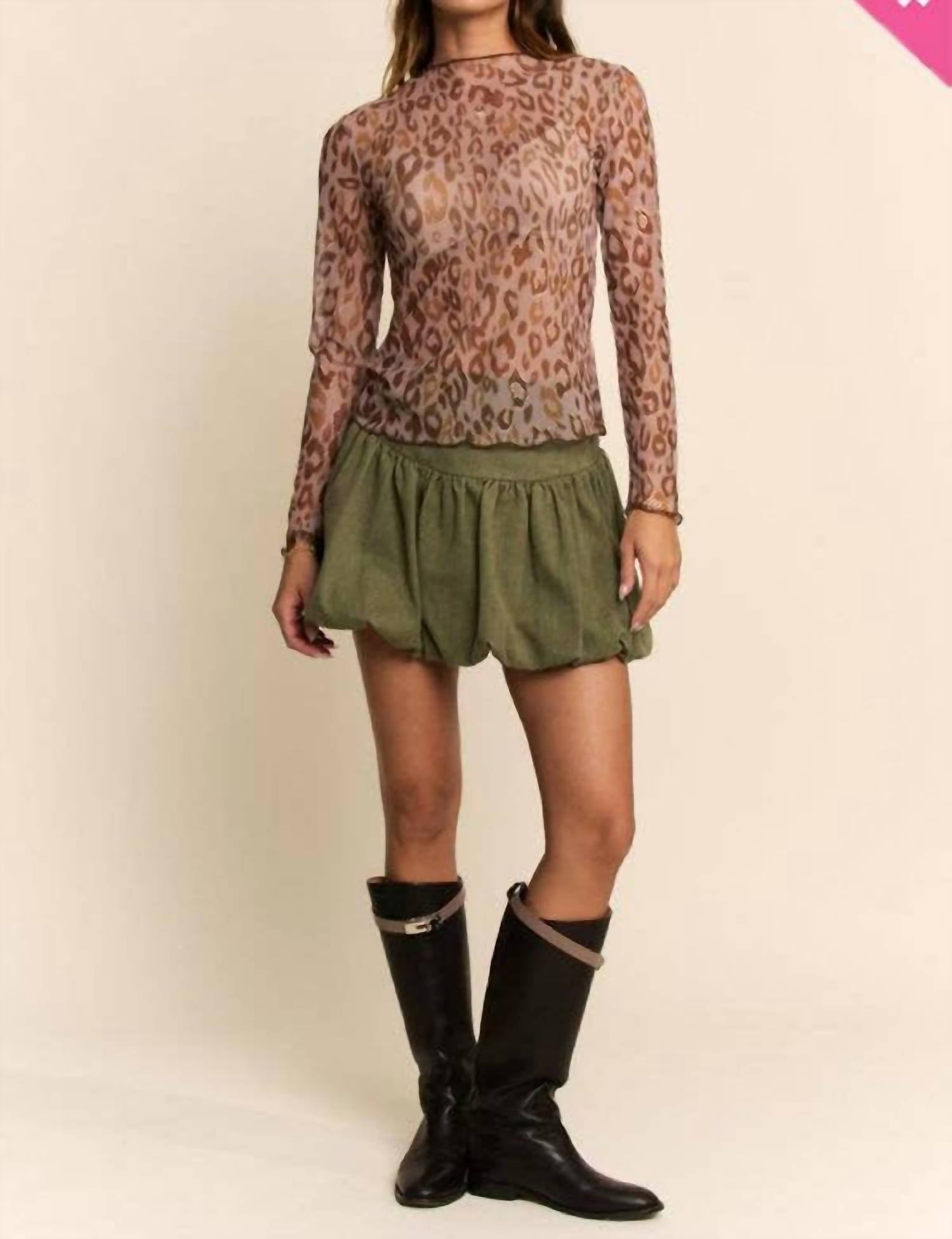 Davi & Dani - Metallic Sheer Mesh Top