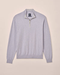 Johnnie-O - Desmond Plaited Cotton Blend 1/4 Zip Sweater