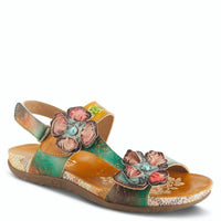 Spring Step Shoes - Women's L'artiste Erica Flowered Walking Sandal