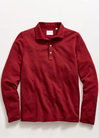 Billy Reid - Herringbone Long Sleeve Polo