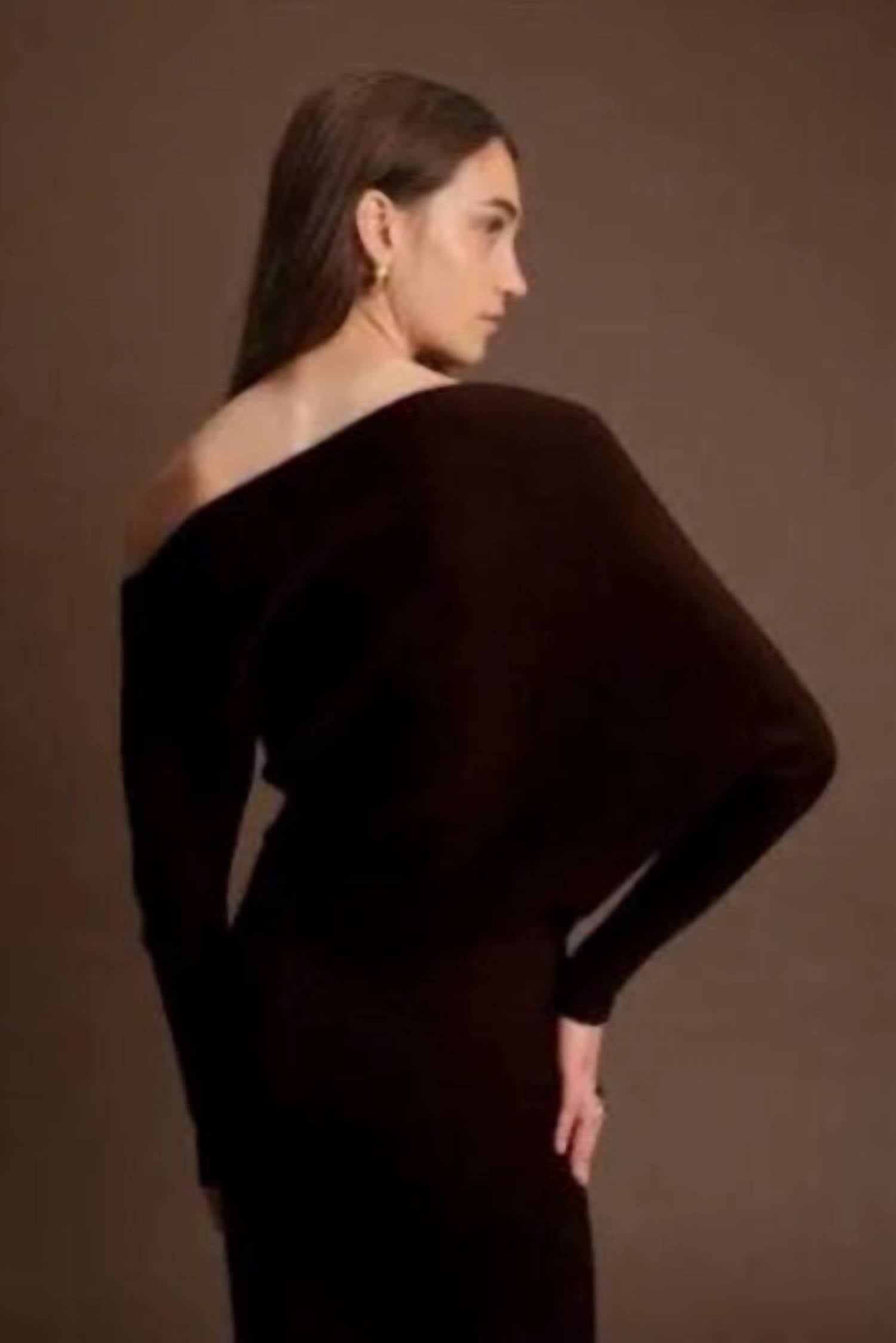 DELUC Elijah Knit Dress in cacao - women's dress - alternate view