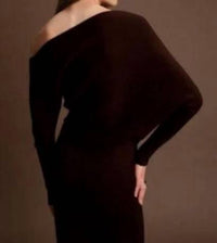 DELUC Elijah Knit Dress in cacao - women's dress - detail view
