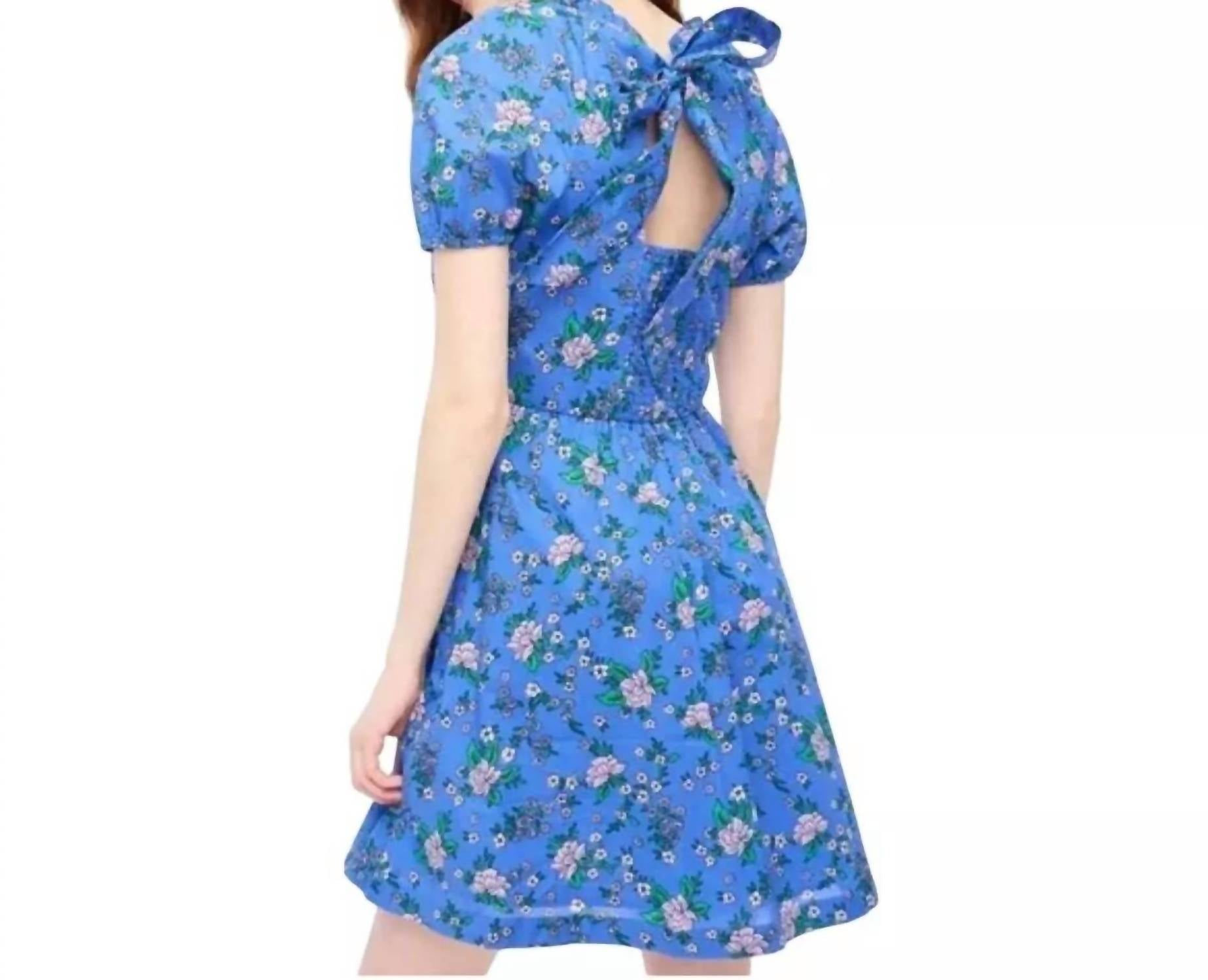 J.Crew - Puff Sleeve Tie Back Mini Dress